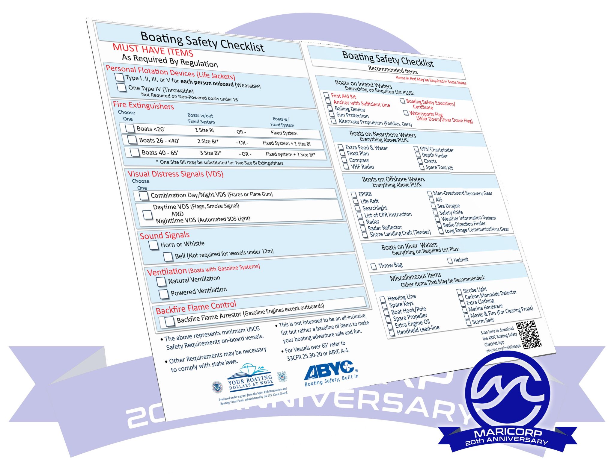 SPRINGTIME BOAT SAFETY CHECKLIST Maricorp