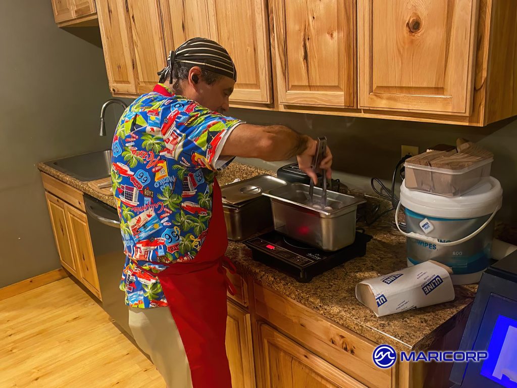 Prepping the lunch!